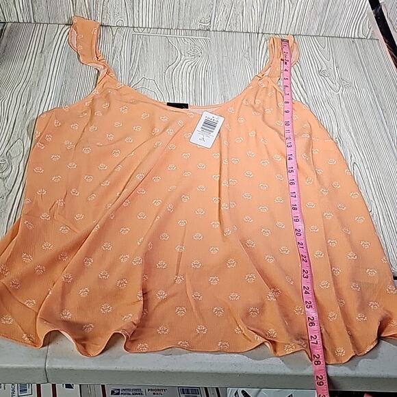 Torrid Washable Crinkle Gauze V-Neck Ruffle Strap Tank Women's Plus Size 1X NWT - Picture 7 of 9